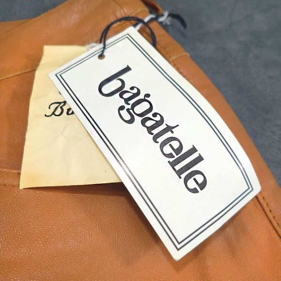 NWT – Cognac Brown 5 Pocket Leather Pants Bagatelle - Picture 9 of 14